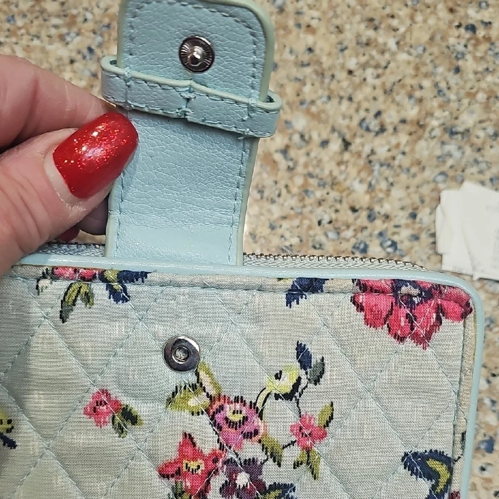 Vera Bradley Floral Quilted Wallet with Strap